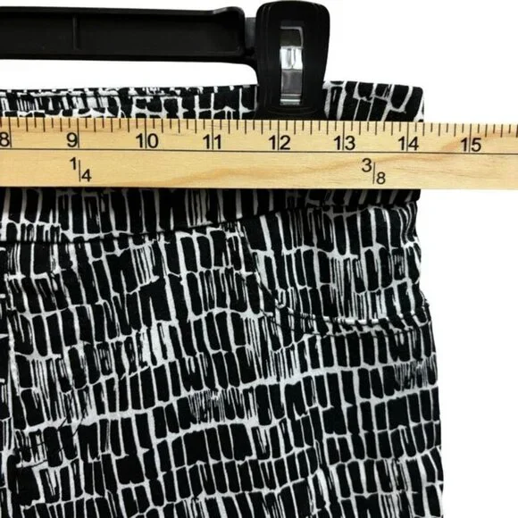 Soft Surroundings Womens XS Black & White Patterned Pants Stretch - Picture 4 of 7